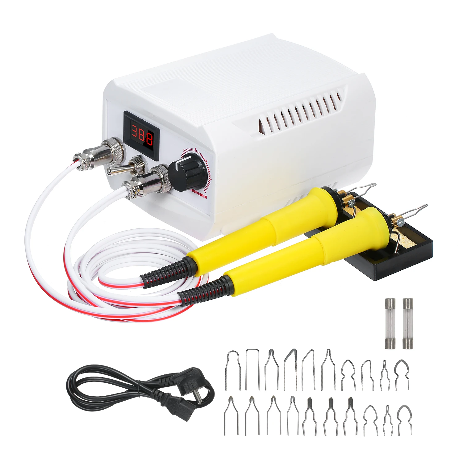

60W 110V-240V 18PCS Adjustable Temperature Wood Burner Pyrography Pen Burning Machine Gourd Crafts Tool Set With Welding Wire
