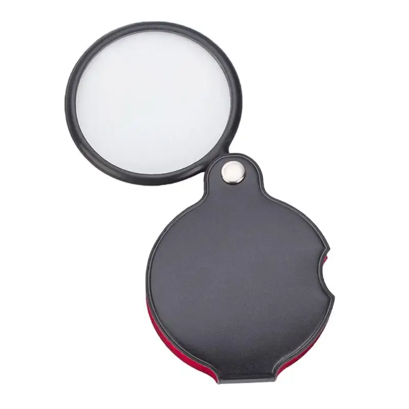 Mini Pocket 8X HD Magnifier with PVC Leather Bags Folding Jewelry Magnifying Tools Eye Glass Loupe Lens | Инструменты