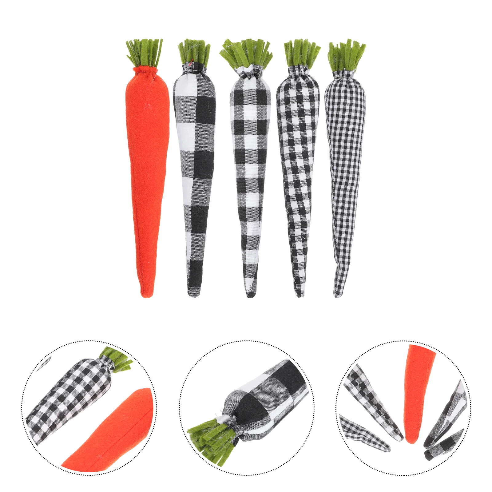 

5 шт. тканевые декоративные пасхальные украшения для моркови