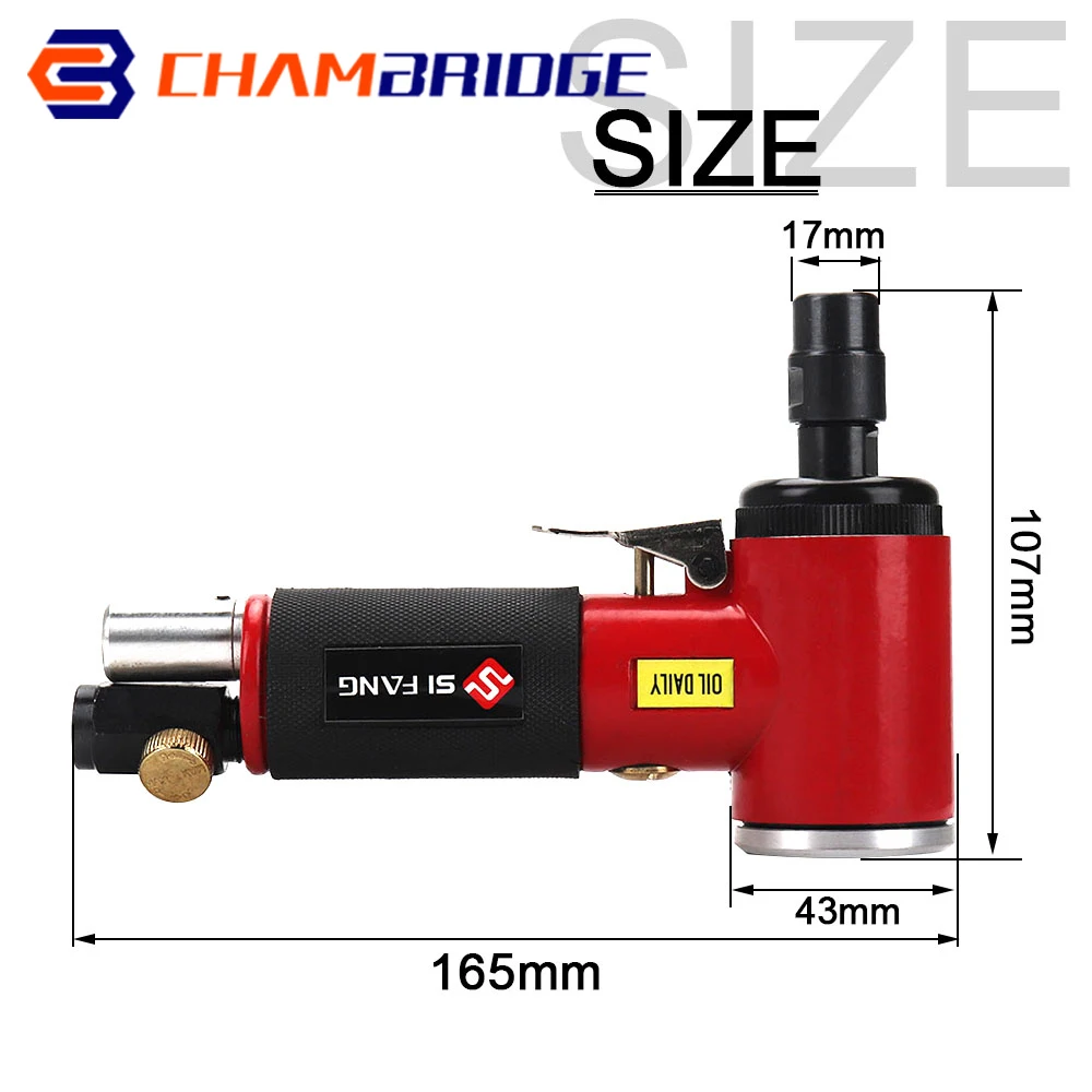 Пневматический шлифовальный станок 1/4 дюйма 90 градусов с 2 шлифовальными дисками