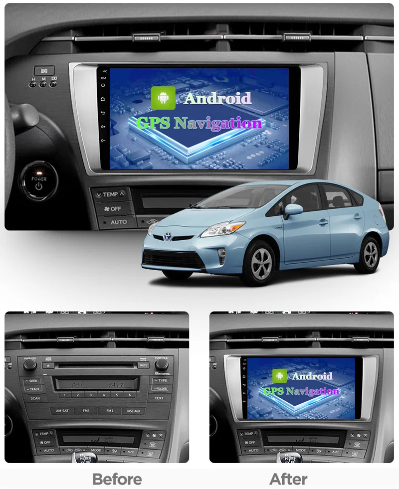 2G RAM Android 10 Car Multimedia GPS Radio Stereo For Toyota Prius 2009 2010 2011 2012 2013 Video Navigation | Автомобили и
