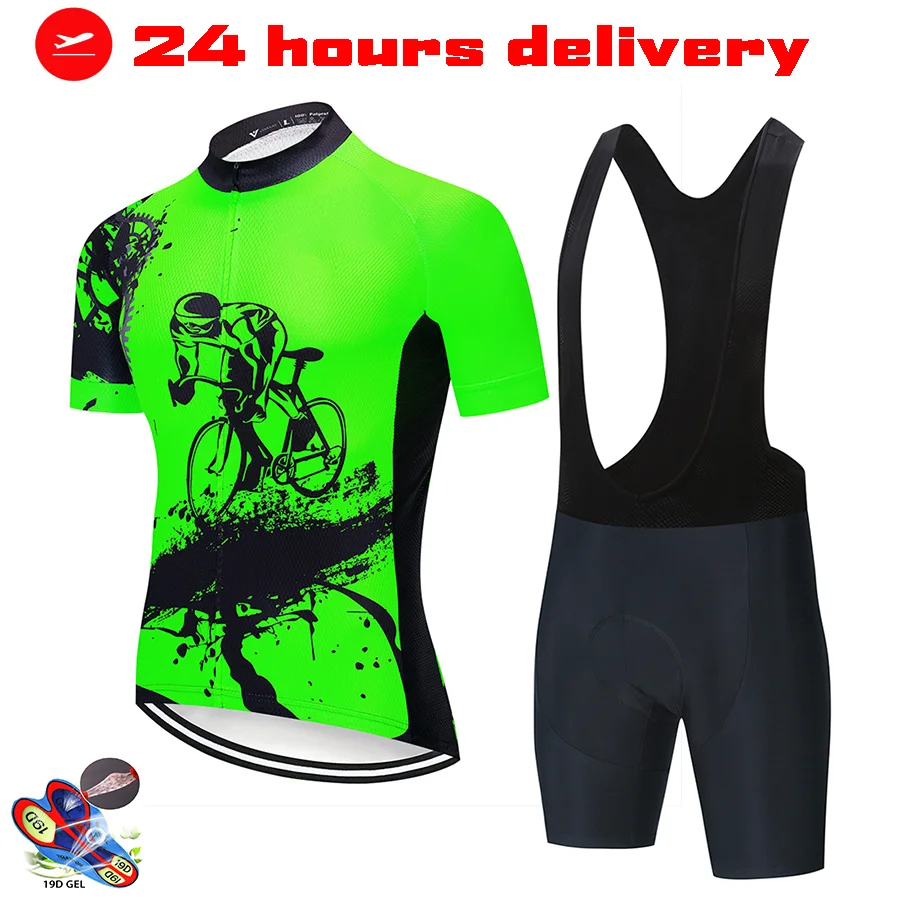 

New 2021 BIKE Cycling Set Man Cycling Jersey Short Sleeve Bicycle Cycling Clothing Kit Mtb Bike Wear Triathlon Maillot Ciclismo