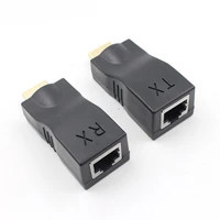 hot 4k 3d hdmi compatible 1 4 30m extender to rj45 over cat 5e6 network lan ethernet adapter