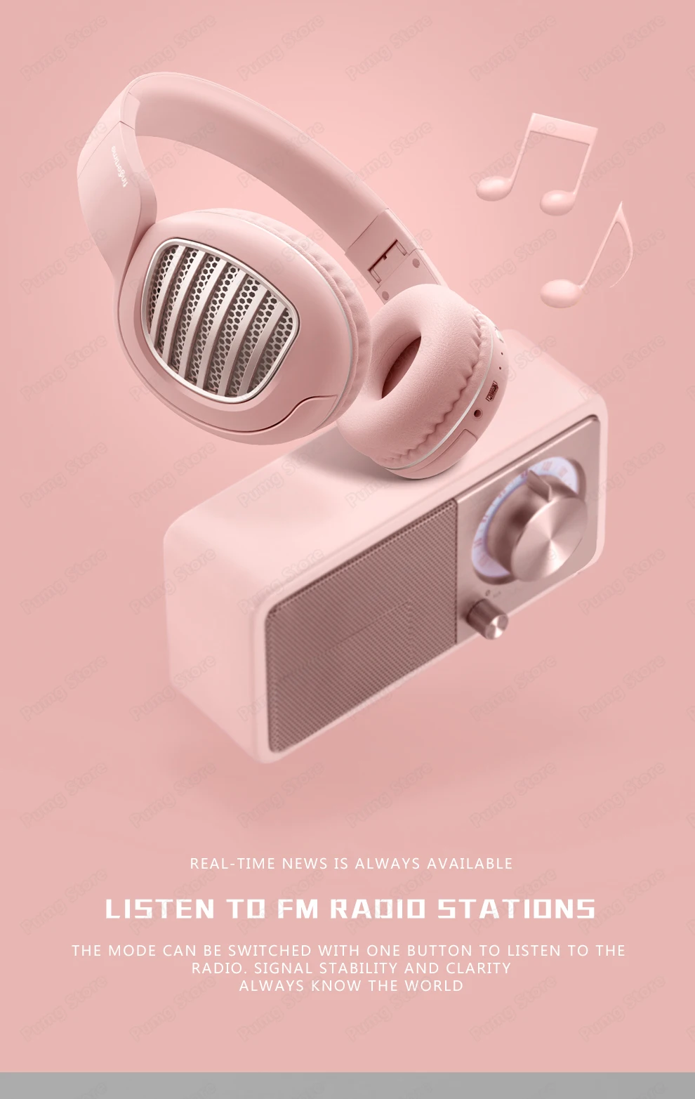 HIFI беспроводные наушники Bluetooth гарнитура складная стерео Поддержка TF FM AUX Спортивная игровая гарнитура с микрофоном для музыки PUBG