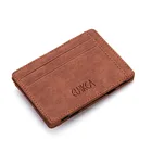 Супертонкий мягкий кошелек из 100% овечьей кожи, компактный кошелек для кредитных карт, мужской кошелек, тонкий