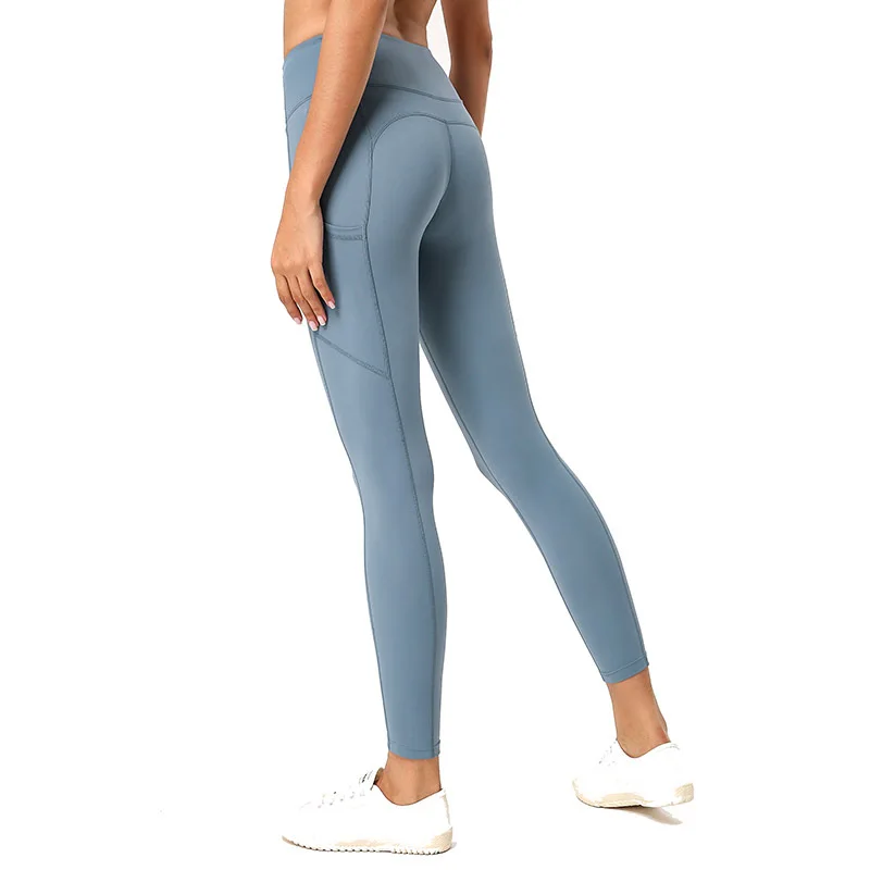 Штаны для йоги с карманами спортивные тренировочные леггинсы спортзала