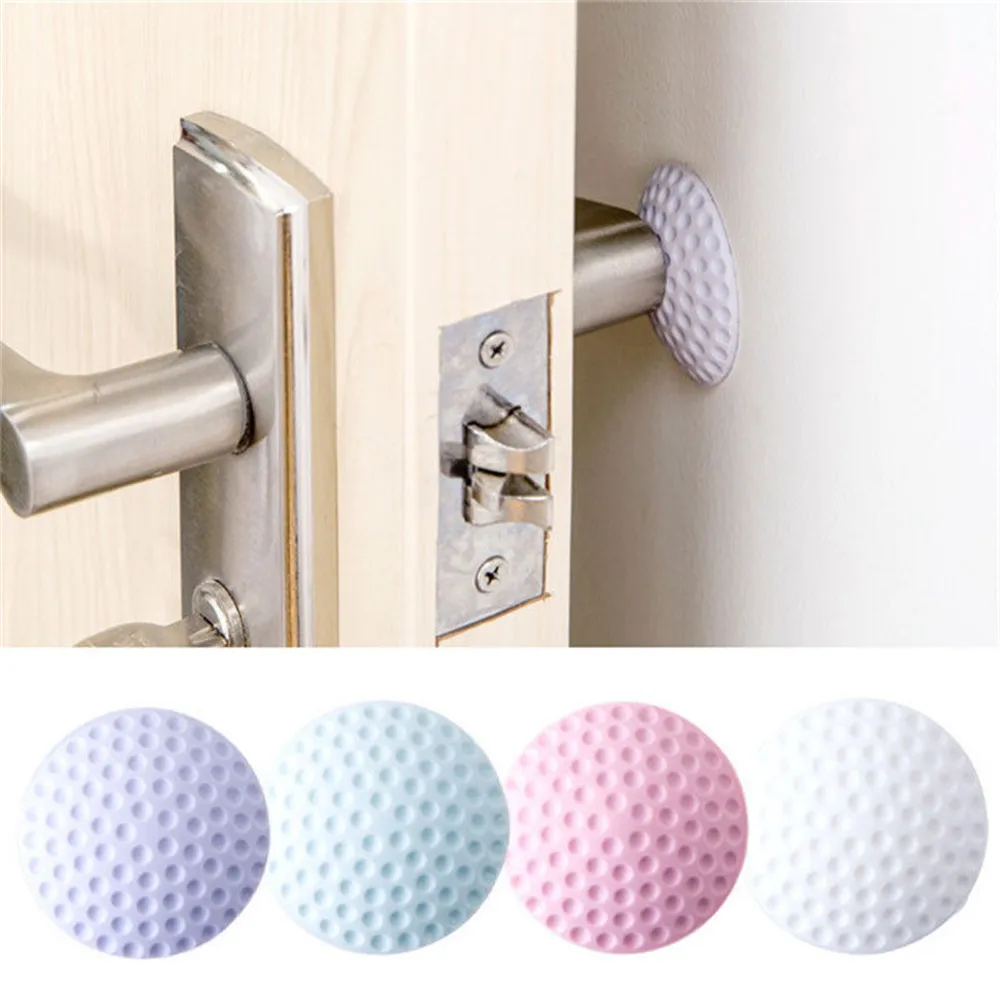 Soft Rubber Pad To Protect The Wall Self Adhesive Door Stopper Golf Modelling Door Fender Stickers(White/Blue/Pink/Purple)