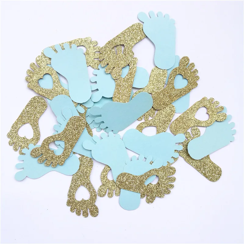 

JQSYRISE 1 пакет детские ступни Конфетти День Рождения Декор детский душ мальчик девочка нога конфетти пол рассеянный стол поставки