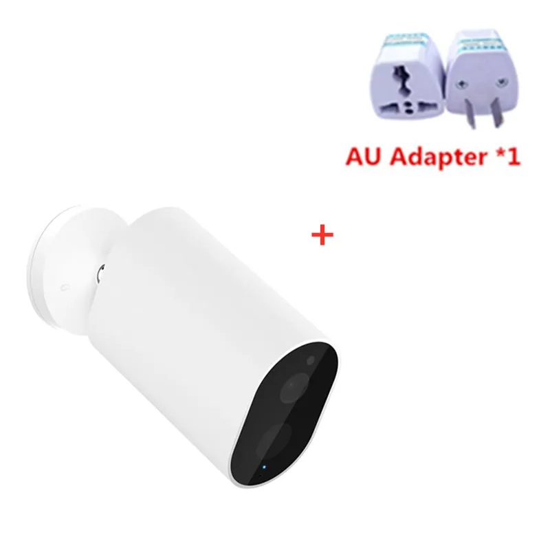 add AU adapter Оригинальная смарт-камера Xiaomi 1080P с батарейным шлюзом 120 градусов F2.6 IP65 AI гуманоидное Обнаружение WiFi IP Беспроводная камера Cam - Цвет: add AU adapter