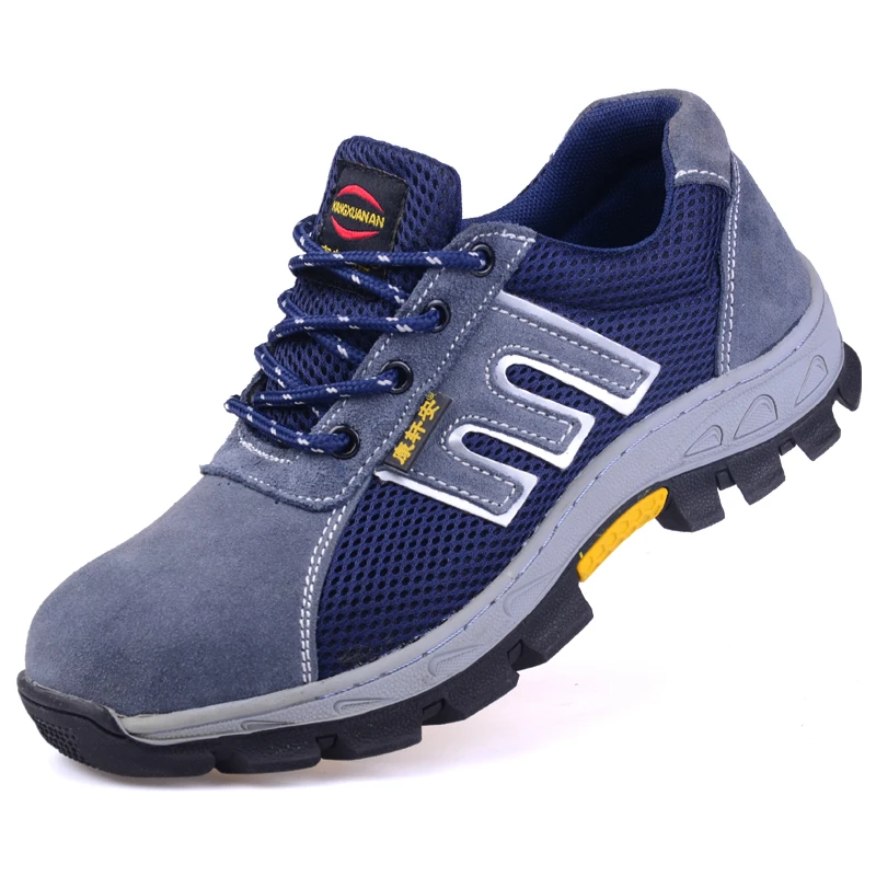 Мужские повседневные дышащие защитные ботинки со стальным носком летние