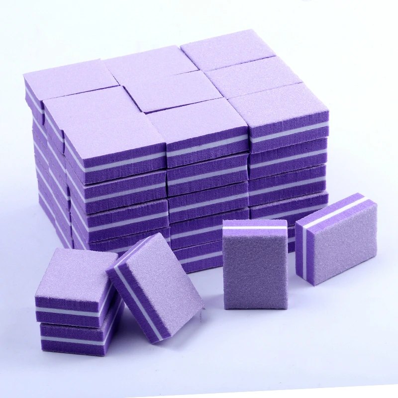 

10/20pcs Lot Double-sided Mini Nail File Blocks Colorful Sponge Nail Polish Sanding Buffer Strips Polishing Manicure Tools