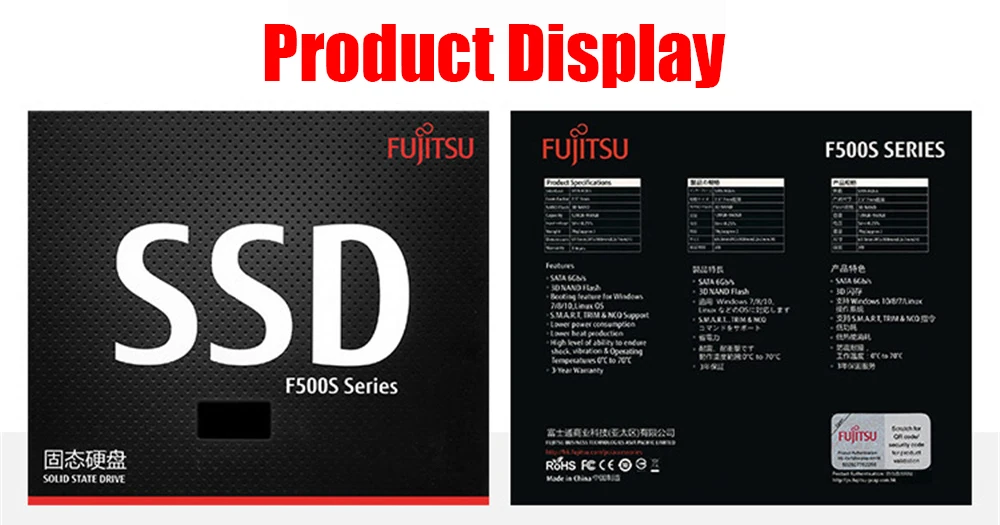 FUJITSU hd ssd 1 ТБ sata iii 3D NAND Flash 1 ТБ ssd TLC SMI Phison Realtek 500 МБ/с. Внутренние твердотельные накопители для настольного ноутбука