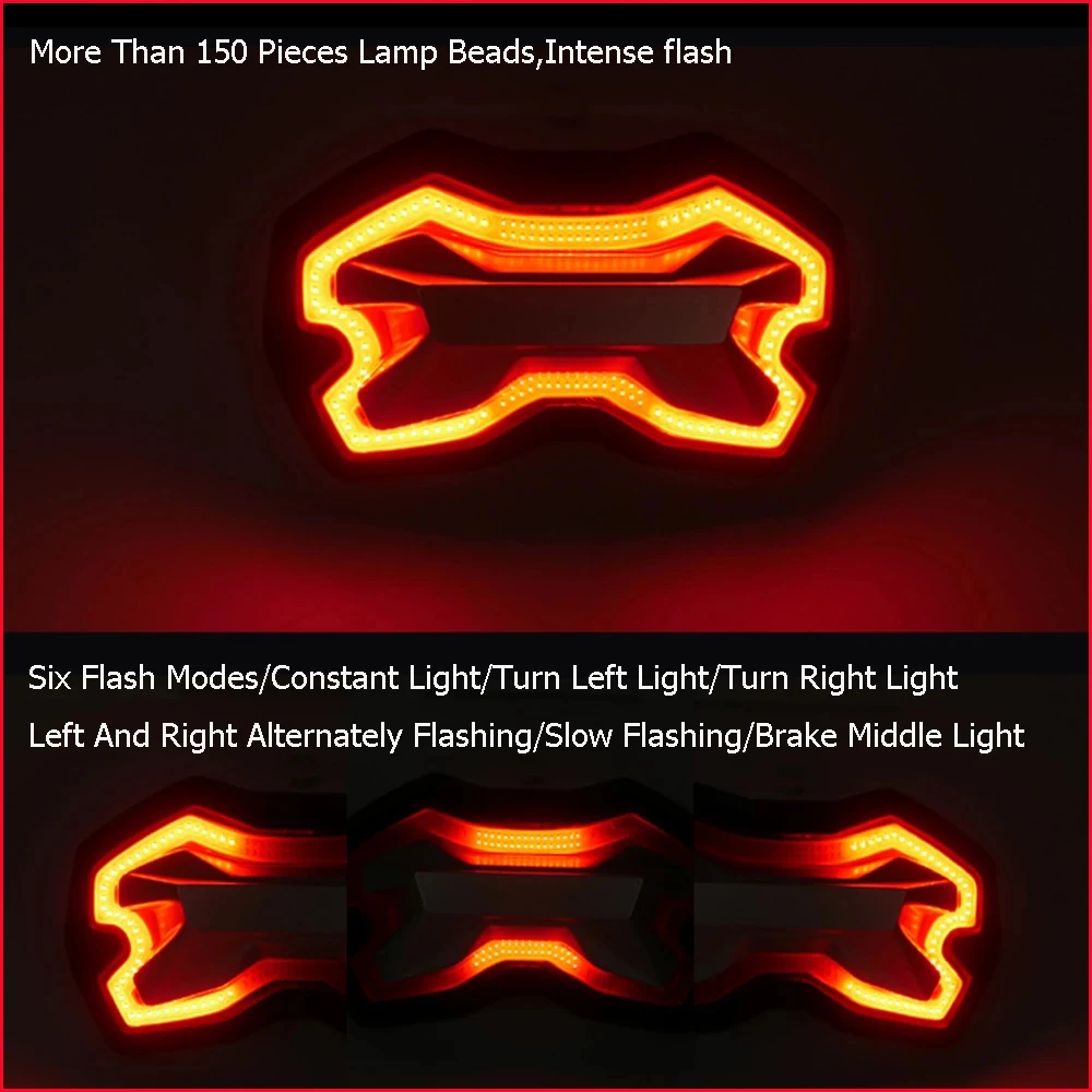 Wireless Helmet Signal LED Light For BMW KTM Motorcycle Moto Brake Stop Turn Signal Strobe Flash enlarge