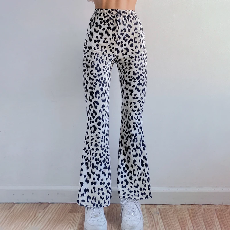 2021 Women Summer Trumpet Trousers Fashion Flower Printing High-waist Slim Fit Casual Pants for Daily Wear Beach Street | Женская одежда