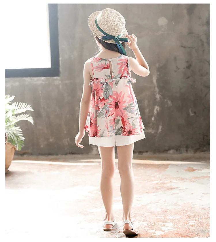 

Children Girl Clothes 2020 New Style Girls Summer Kids Sets Wear Lovely Printing Tops + Short Pants Casual Two Piece Set