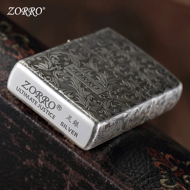 Оригинальная керосиновая Зажигалка Zorro, новинка, Ретро стиль, креативная, Стерлинговое Серебро, Танг, трава, ностальгия, индивидуальная, Мужская зажигалка