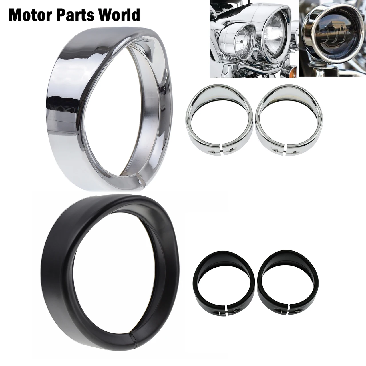 Светодиодная передняя фара для мотоцикла 7 дюймов H4 Облицовочный козырек 4 5 дюйма