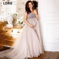 lorie beaded v neck pregnant evening dresses custom made prom party gown long 2020 soft tulle a line mother dresses plus size