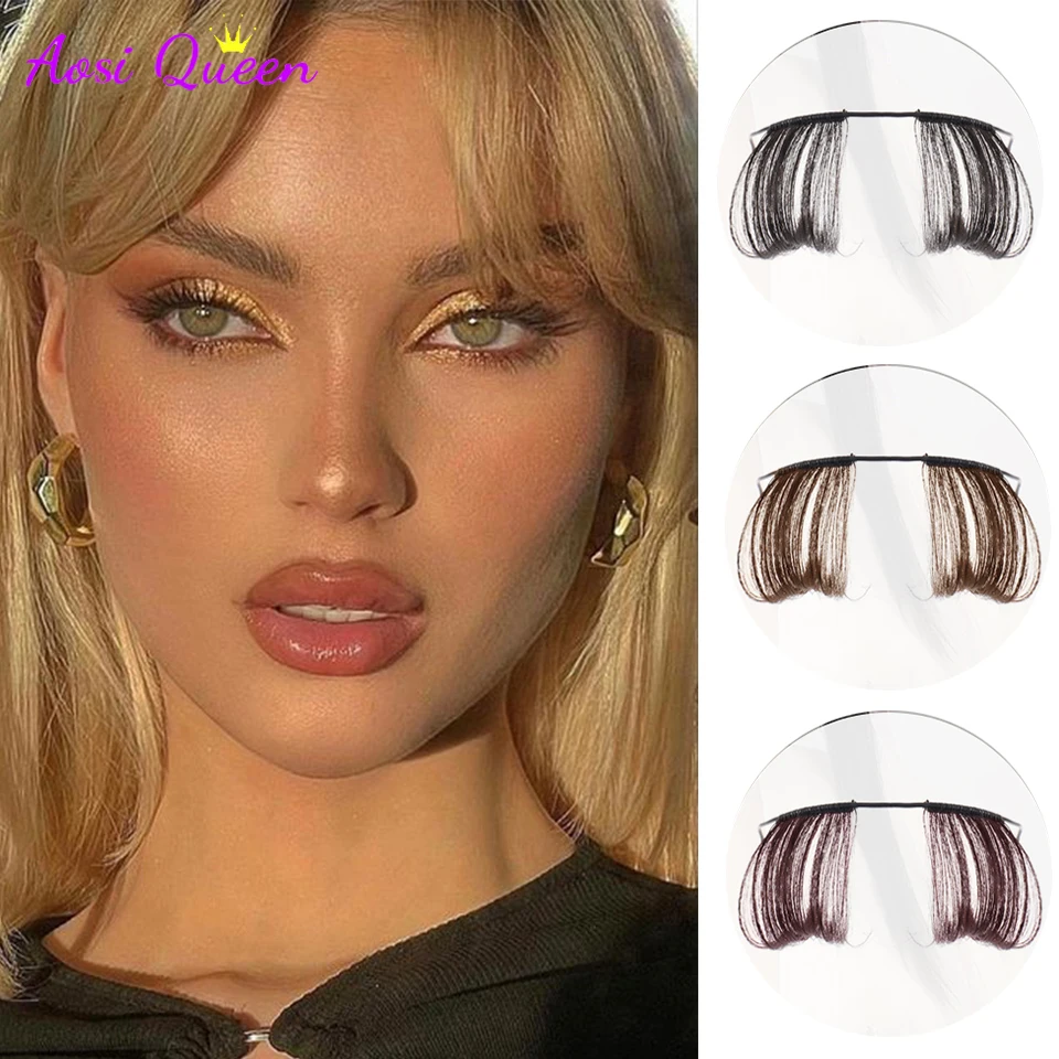 

AS Women Fake Bangs Synthetic Natural Hair Bangs Hairpiece Hair Extension Clip Short Fake Fringe Overhead Bang