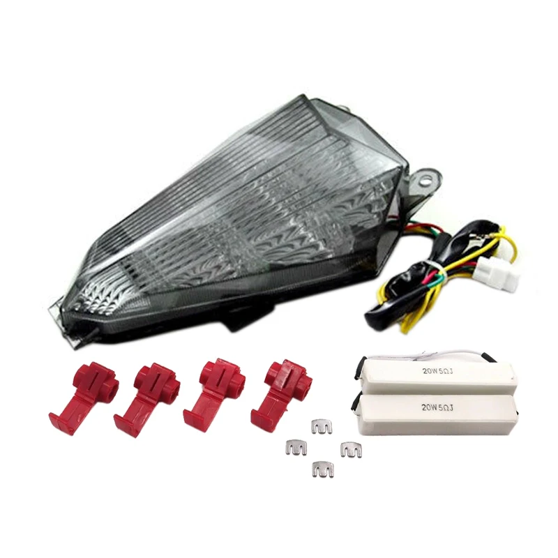 Задние тормоза поворотники Интегрированный Светодиодный свет дым для Yamaha Yzf R6 2006