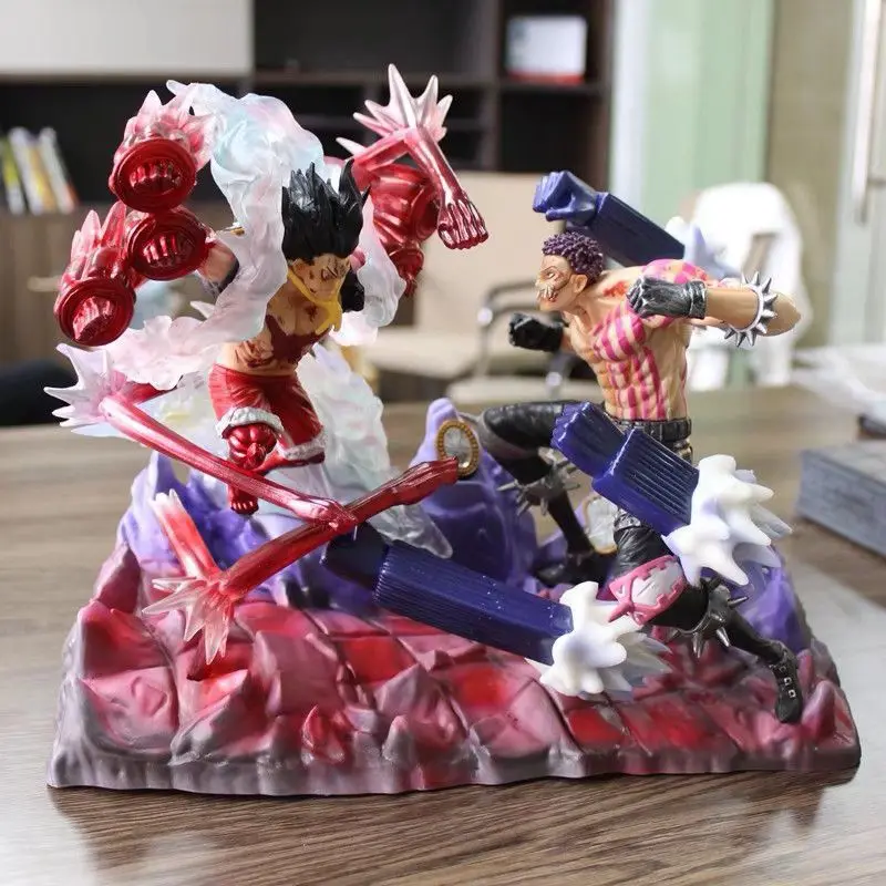 

Anime One Piece GK Luffy Gear Fourth VS Katakuri Battle Ver Figure Model Toys