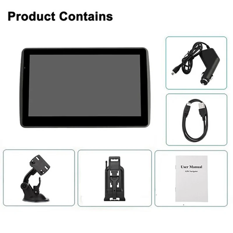 

Car GPS Navigation 7 Inch Press Screen GPS Navigator Truck Sat Nav 256M+8G 2021 GPS Navigators