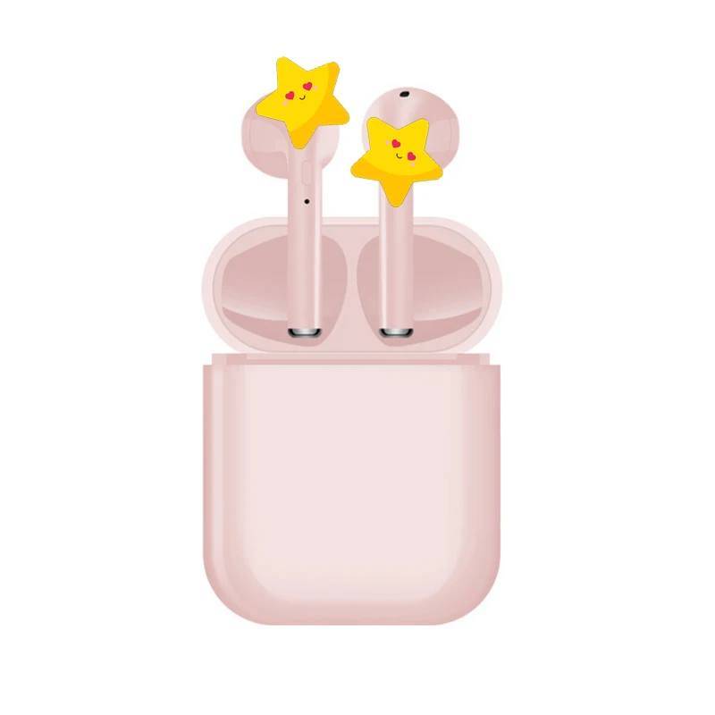 Pink DAG i16 TWS беспроводные наушники Bluetooth 5,0 кнопка управления Автоматическая всплывающая Спортивная гарнитура стерео с зарядным устройством встроенный HD - Цвет: Pink