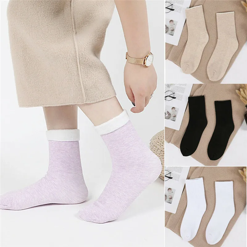 1 пара женские теплые носки с флисовой подкладкой | Женская одежда