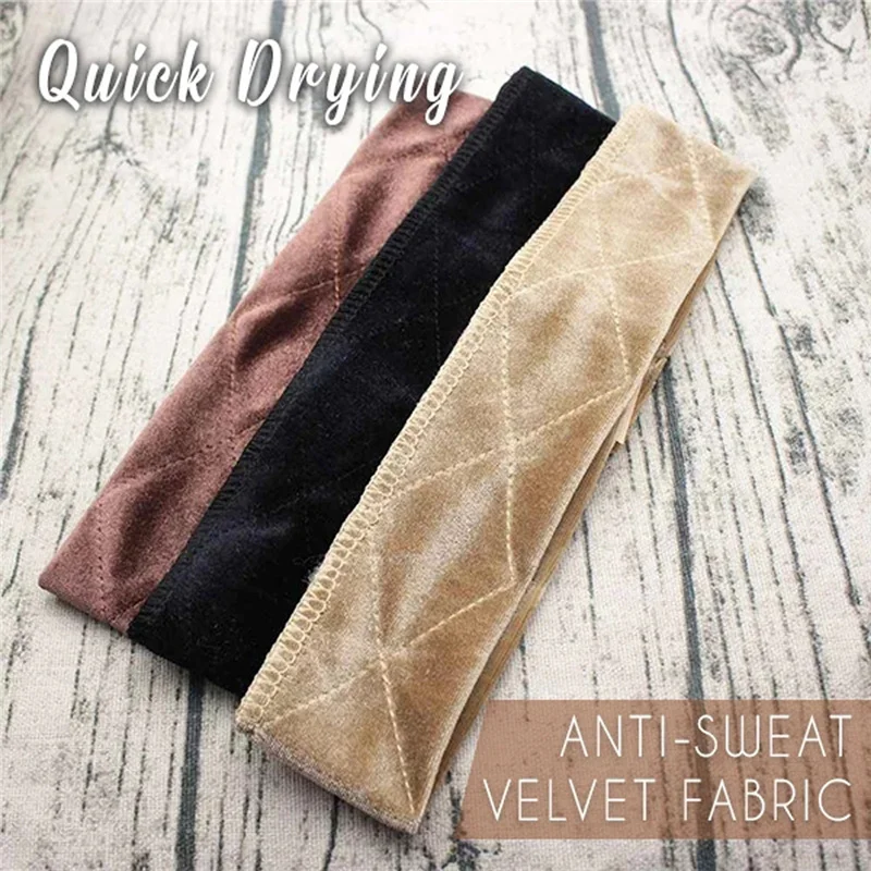 New Arrival Hand Made Non-Slip Wig Grip Band With Double Sided Velvet Adjustable Hair Headband In Brown/Black/Blonde |