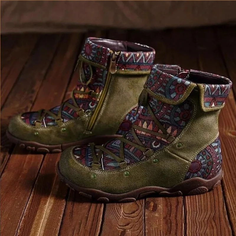 2021 Women's Winter Shoes Martin Boots Gothic Stitching Comfortable Flat Women's Boot Ankle Boots for Female