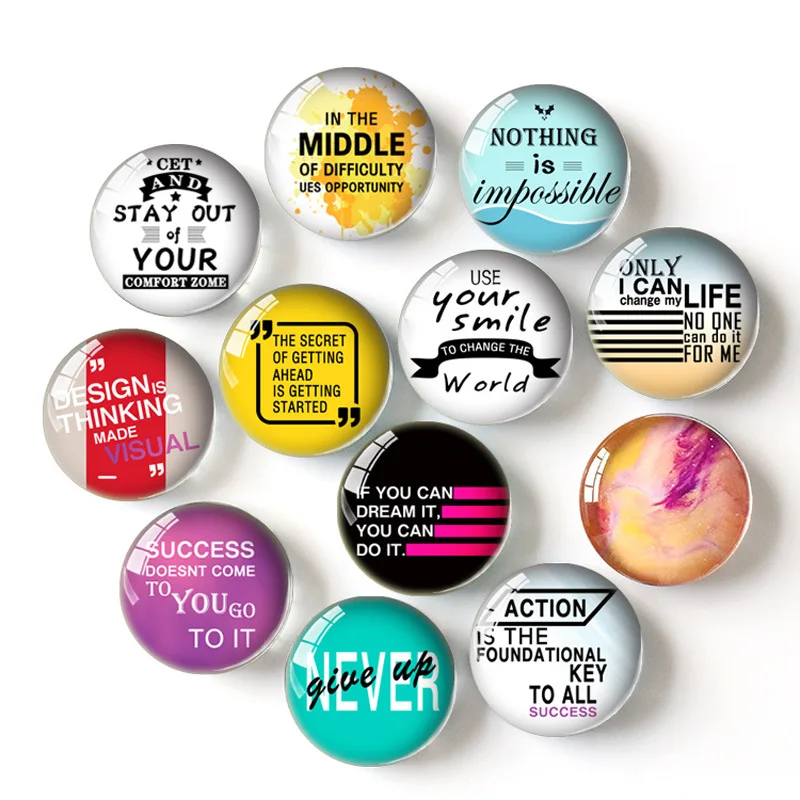 18 мм 10 шт красивая футболка с надписями и рисунком магнит на холодильник Magic