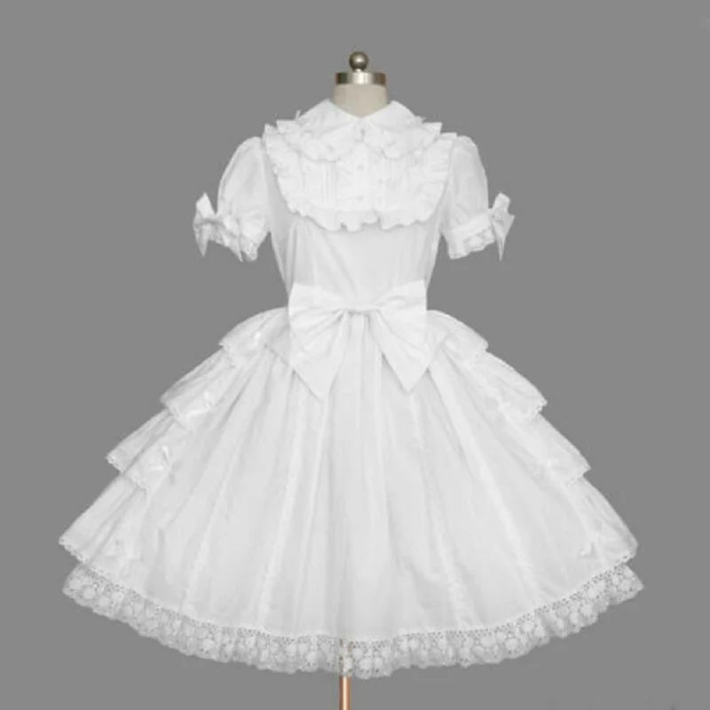 

Lace Large Skirt with Pseudo Sissy Accent Lockable Privacy Maid Custom White Dress