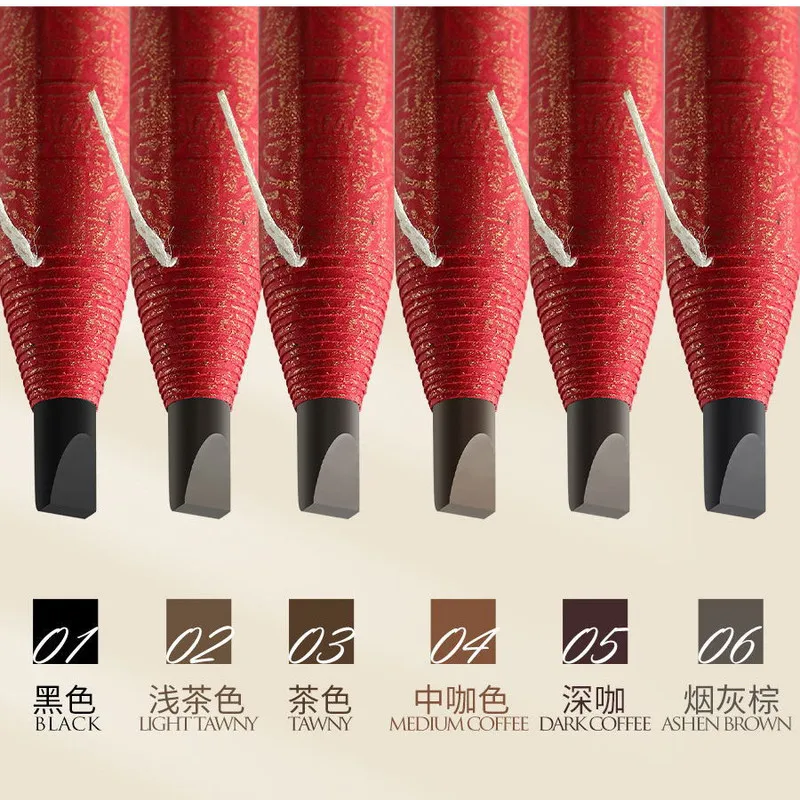 

1pcs Eyebrow Pencil Long Lasting Cosmetics Easy To Wear New Hot Waterproof Natural Eyebrow Pen Eye Brow Tint Makeup 6 Colors