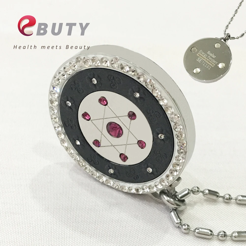 Red with Magnet EBUTY Давид кулон Лава звезда Квант энергии подвески 4000CC отрицательные ионы белый розовый красный желтый цвет с подарочной посылка коробка - Окраска металла: Red with Magnet