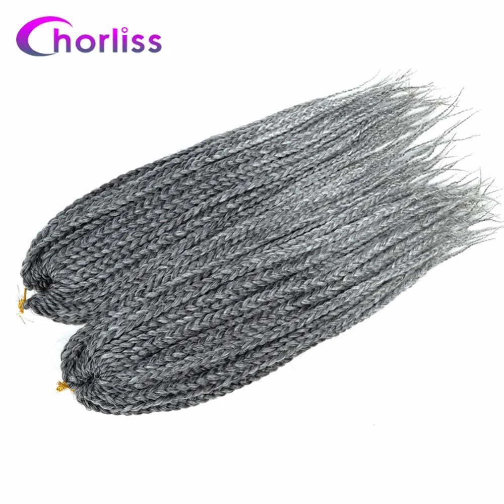 Chorliss, коробка, косички, вязанные волосы, для наращивания, вязанные крючком, косички, синтетические, Омбре, серый, жук, косички, волосы, пряди, блонд, 22 корня/упаковка
