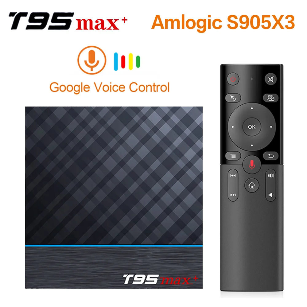 T95 MAX Plus Смарт ТВ приставка Android 9 0 Amlogic S905X3 1080P H.265 8K 24fps плеер магазин Netflix Youtube