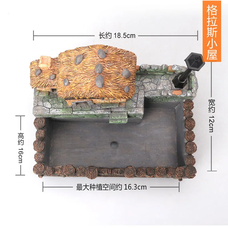 

1 pcs flowerpot with light decorative classic pastoral planter pots succulent cactus herbs plant desktop ornament Grasse Cottage