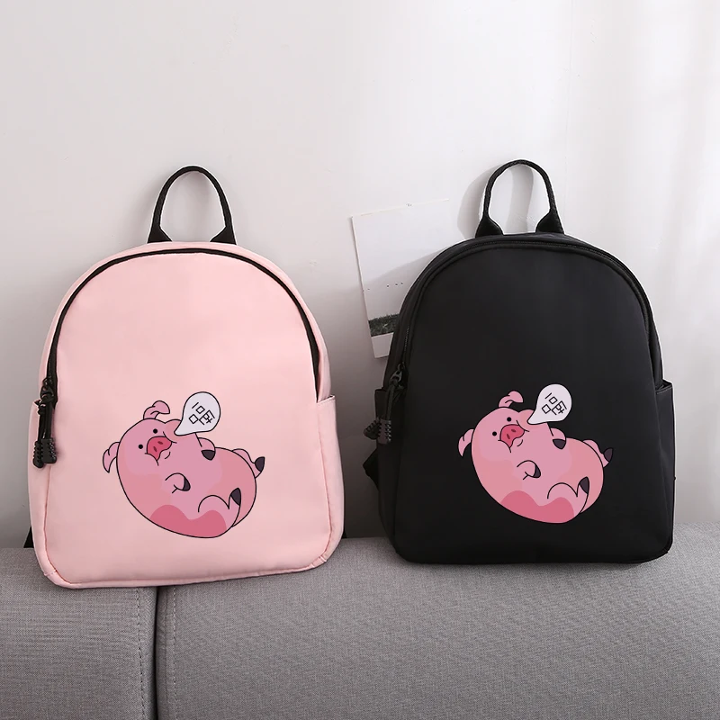 Новый Kawaii Pig женский водонепроницаемый практичный маленький рюкзак для шоппинга