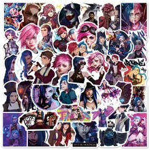 10/30/50pcs Cool Cartoon Anime Arcane Game Stickers Decals DIY Skateboard Laptop Motorcycle Phone Bike Car Sticker for Kids Toy