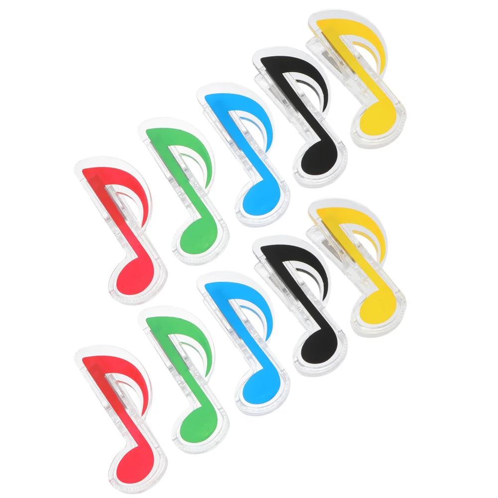 

10Pcs Note Clip Page Clip Plastics Stationary Clip (Random Color)