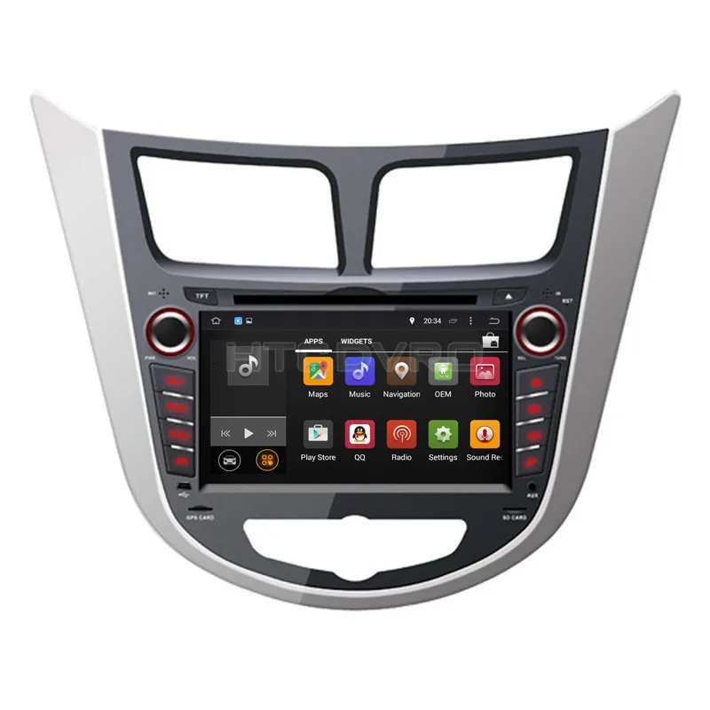 Автомобильный DVD плеер YMODVHT 7 дюймов 4G 8 ядер Android 9 0 1 для Hyundai Verna/Accent/Solaris/Hatchback 2011