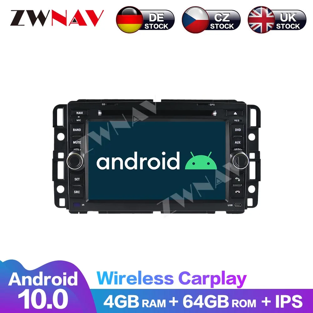 

DVD-плеер Carplay Android 10 8 Core 4 + 64G GPS Стерео навигация автомобильный мультимедийный плеер с сенсорным экраном DSP для Hummer H2 2008-2011