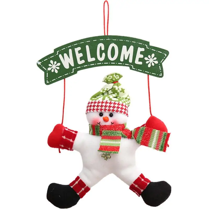 1Pcs Santa Claus Door Hanging Christmas Tree christmas decorations for home outdoor Non-woven Hanging Pendant Ornament Gifts