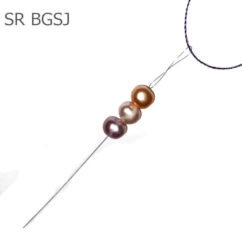 

Free Shipping 5PCS 0.2mm 8cm Tool Beading Pearls Jewelry DIY Threading Small Hole Beads Stainless Steel Thin Soft Pin Needles