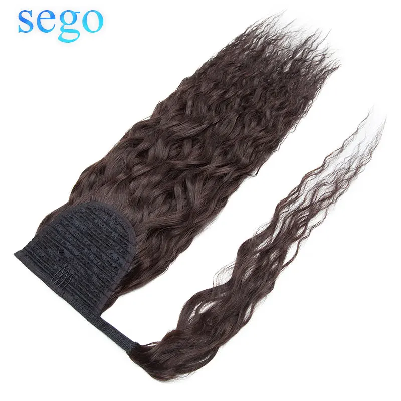 SEGO 80 г-95 г Кукуруза кудрявая наращивание волос на шнурке конский хвост накладные волосы 100% человеческие накладные волосы вокруг шиньонов не... от AliExpress WW