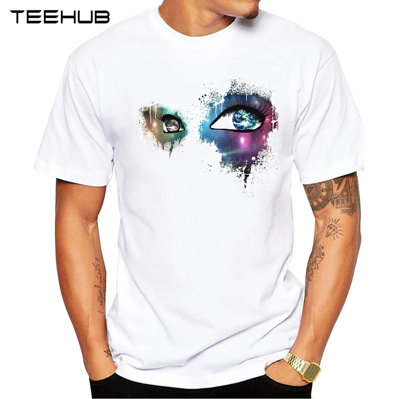 Мужская футболка с коротким рукавом TEEHUB модная принтом глаз и активной оптикой