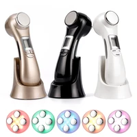 6 in 1 rf ems microcurrent mesotherapy skin lifting massager led photon rejuvenation beauty machine jaw slimming face care tool
