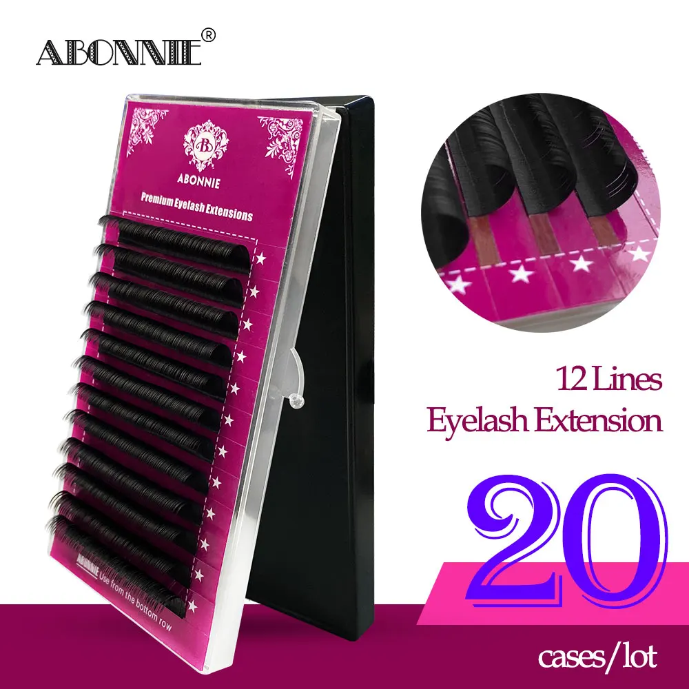 20 шт. 12 рядов ресницы для макияжа норковые оптовая продажа Индивидуальные
