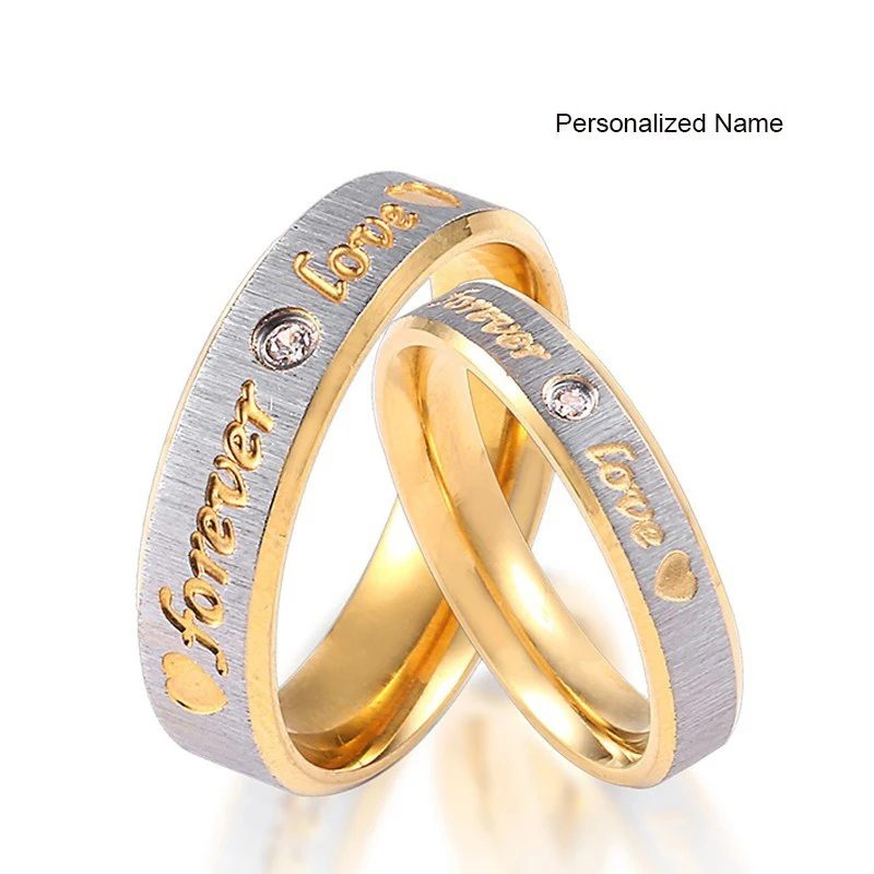 Мужское и женское кольцо из нержавеющей стали|jewelry lots|wholesale jewelry lotsforever love |