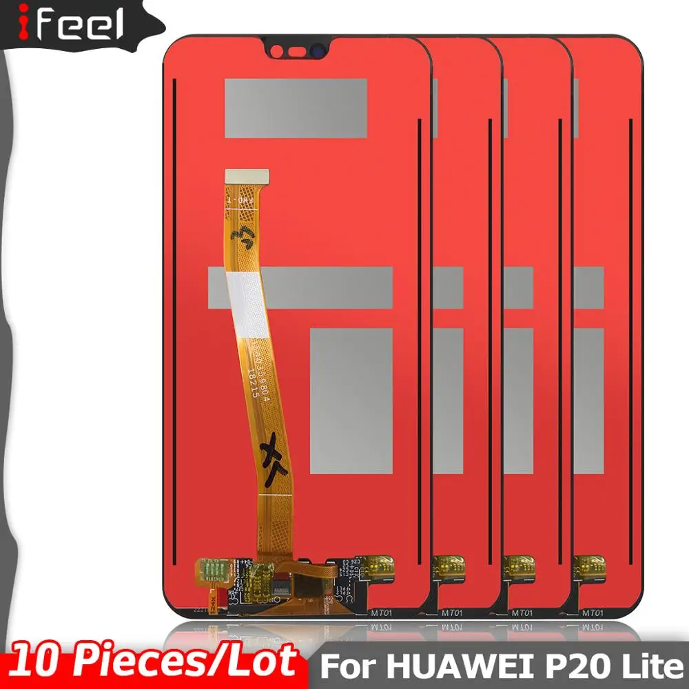 10 шт./лот для HUAWEI P20 Lite Ane lx1 Lx3 Nova 3e ЖК дисплей сенсорный экран + рамка запасные